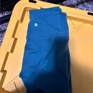 Danskin Blue Leggings with Smooth Fabric and Sheen